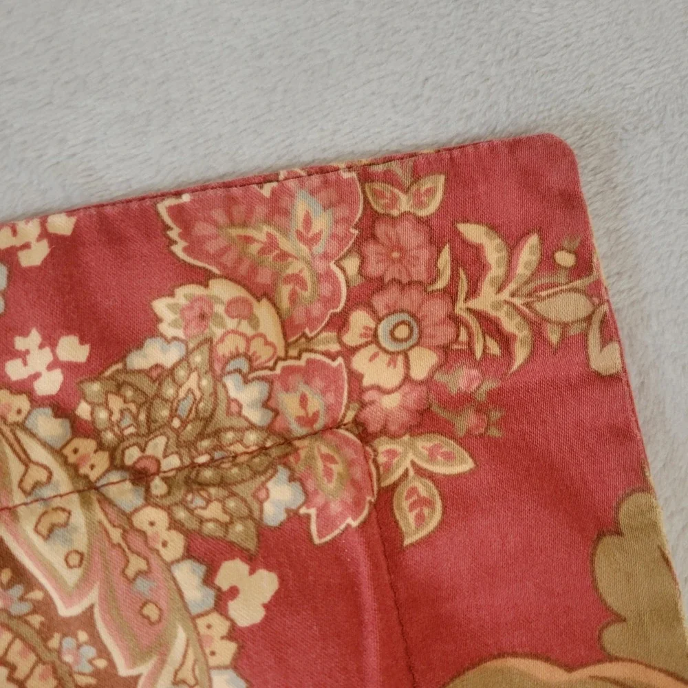 Pottery Barn Clara Palampore Full Queen Duvet Cover/ Shams Set Red Rust Paisley